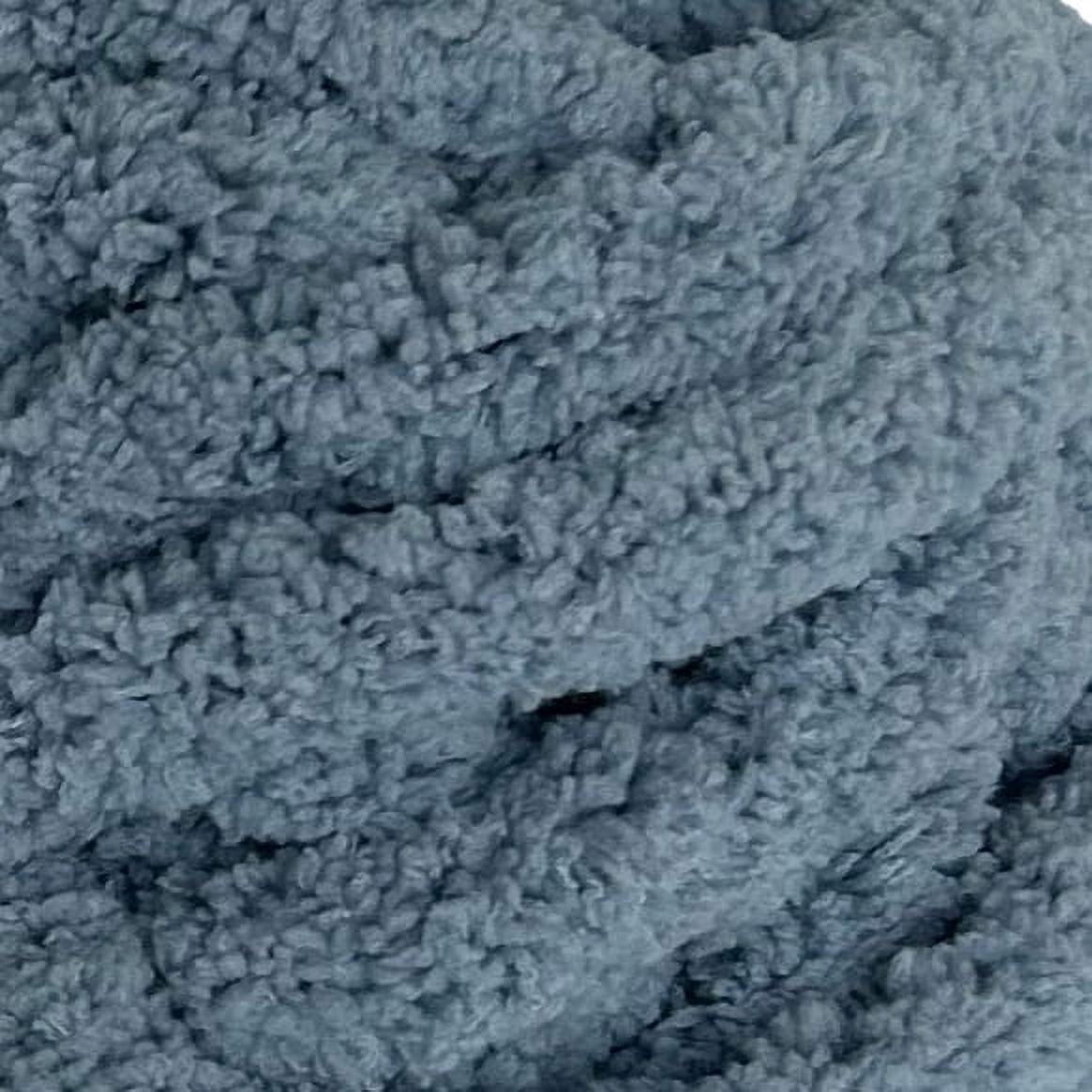 Mainstays Chunky Chenille Yarn, 31.7 yd, Light Blue, 100% Polyester, Super Bulky