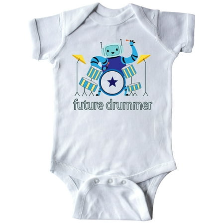 

Inktastic Future Drummer Robot Gift Baby Boy or Baby Girl Bodysuit