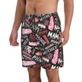 thumbnail image 2 of Naloa Various Languages Mother Men's Beach Shorts, Surfing shorts, Swim trunks, Quick Dry Swim Trunks for Surfing Beach Fun - 3X-Large, 2 of 9