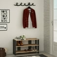 thumbnail image 2 of Ada Home Decor Furniture 2 Tier 8 Pair Oak Anthracite Riley Modern Shoe Rack, 2 of 3