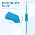 thumbnail image 2 of Uxcell 20 Pcs Sujetapapeles Adhesivos para Escritorio, Clip Universal de Silicona para Lápiz, Organizador de Bolígrafo para Escritorio, Suministros para Maestros, Azul, 2 of 6