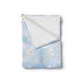 thumbnail image 2 of Flower Soft Flannel Fleece Throw Blanket, Continuous Peaceful Pattern with Cartoon Water Lily, Cozy Plush for Indoor and Outdoor Use, 50" x 70", Pale Azure Blue Pearl, by Ambesonne, 2 of 5