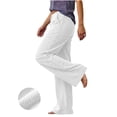 thumbnail image 4 of Sunnin Women Corduroy Straight Leg Pants Drawstring Elastic Waist Casual Loose Lounge Pants with Pockets, 4 of 7