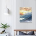 thumbnail image 4 of Nawypu Mountain Landscape Abstract Painting Canvas Wall Art For Living Room Bathroom Wall Decor For Bedroom Kitchen Artwork Canvas Prints Modern Framed Office Home Decorations Watercolor Picture, 4 of 5