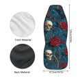 thumbnail image 6 of Uourmeti Car Seat Cover Anti-Wear Interior Decoration Polyester Anti-Slip, Suitable for Van Vans, Skull Rose Bat Print, 6 of 6