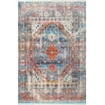 thumbnail image 2 of nuLOOM Farley Medallion Fringe Area Rug, 8' 10" x 12', Blue, 2 of 2
