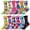 Argyle, variant on 12-Pairs Glory Max Women's Assorted Colors Argyle Design Casual Cotton Crew Socks Size 9-11