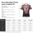 thumbnail image 4 of Bixox Men's Dog in Lavender Flowers Printed Short Sleeve Skinny Athletic T-Shirt, 4 of 6