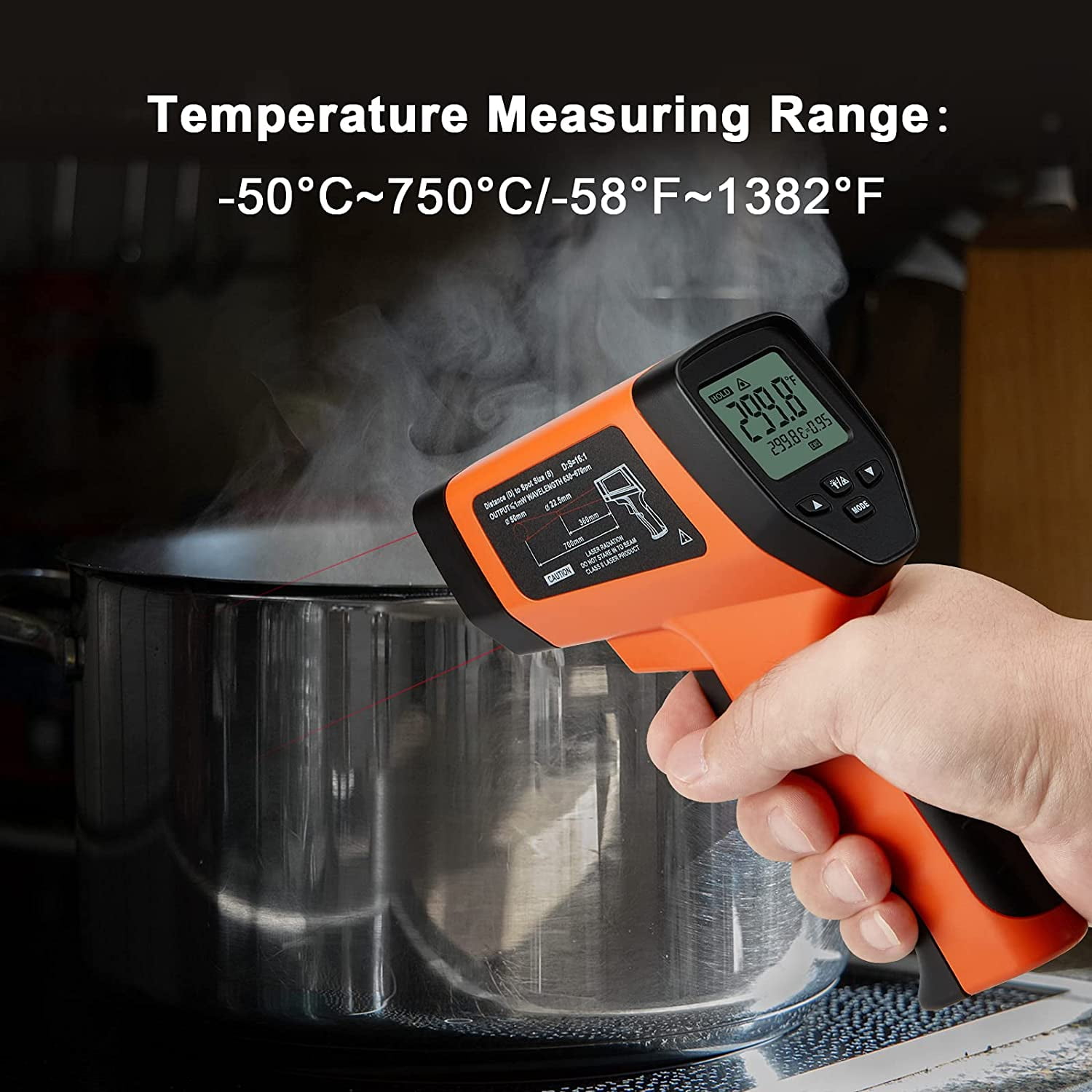 INKBIRDPLUS Temperature Gun Infrared Thermometer for Cooking, Digital Laser  Ther
