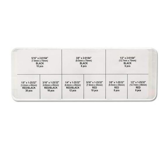 Pertronix A2010 Dual Wall Heat Shrink Tube Set 106 Pieces 1/8 in to 1/2 in. 3 in