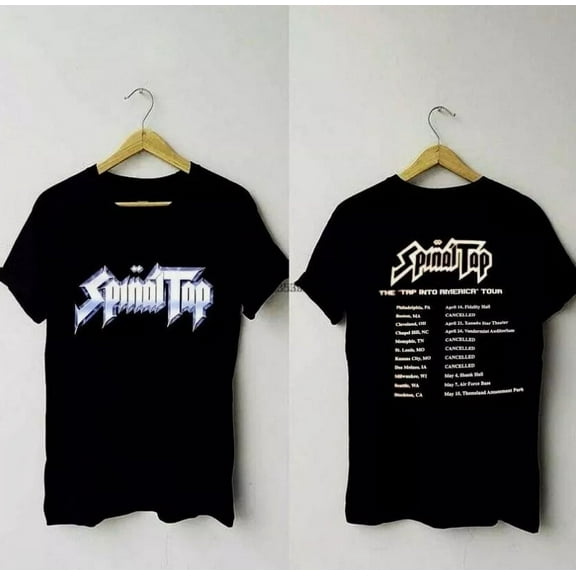 VINTAGE SPINAL TAP TOUR Band Black T-shirt