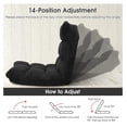 thumbnail image 4 of WDZS Folding Floor Chair with Back Support, 14 Adjustable Position, Padded Sleeper Bed, Couch Recliner, Floor Gaming Chair for Adults Meditation Living Room Bedroom, Black, 4 of 5