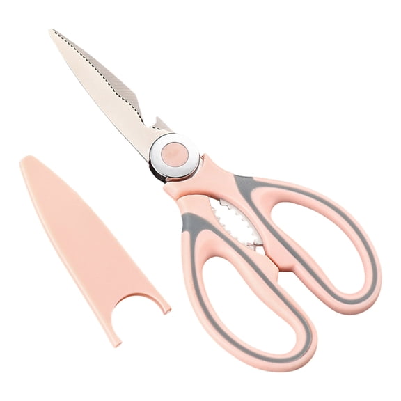 uvwlwu Heavy Duty Kitchen Shears Multipurpose Stainless Steel Food Scissors Dishwasher Safe Utility Cutting Tool(Light Pink)