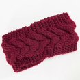 thumbnail image 1 of Diadema de invierno de lana tejida con cable para mujer, 1 of 5