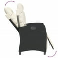 thumbnail image 5 of vidaXL Reclining Garden Chair with Footrest Black Poly Rattan, 5 of 5