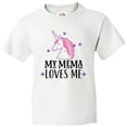 thumbnail image 3 of Inktastic My Mema Loves Me Girl Unicorn Youth T-Shirt, 3 of 5