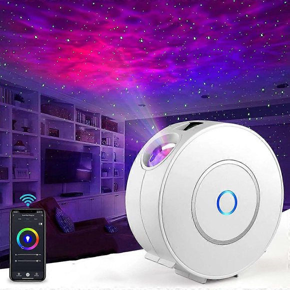 LED Alexa Star Projector, Smart LED Star Projector 3D Galaxy with App/Voice Control, Timer