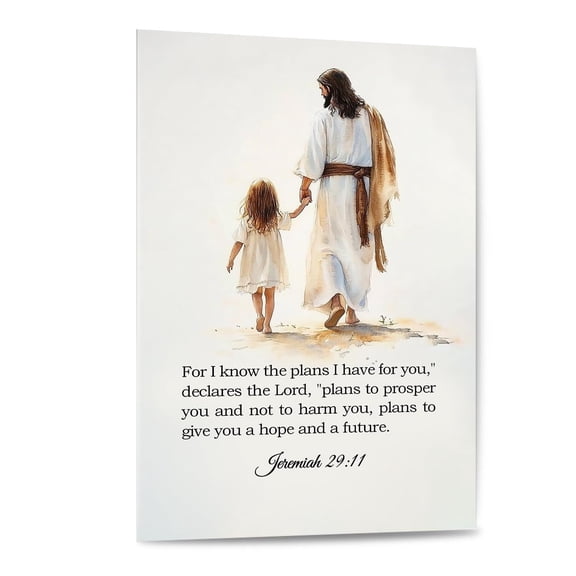 Jeremiah 29 11 For I Know The Plans I Have For You Canvas Wall Art Christian Bible Verse Print Scripture Painting Prayer Room Office Decor