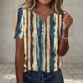 thumbnail image 2 of Olyvenn Short Sleeve Shirts for Women Summer Tops 2026 Plus Size Casual Button Down V Neck Loose Fit T Shirts for Women Yellow M, 2 of 7