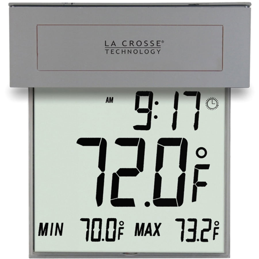 La Crosse Technology 306605 Solar Window Thermometer with Backlight