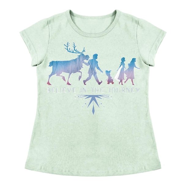 Playera Para Niña Disney Frozen Cuello Redondo Manga Corta Talla 10 Verde