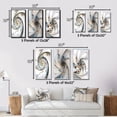 thumbnail image 4 of Designart "Abundance in Light Blue Spiral IV" Fractals Framed Wall Art Set Of 3 - Blue Transitional Frame Gallery Set For Office Decor, 4 of 6