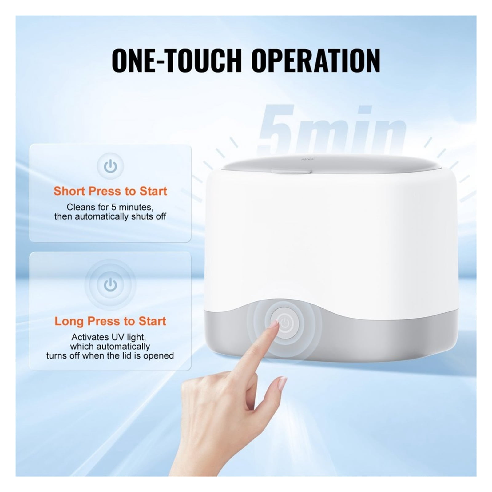 Ultrasonic Cleaner for Dentures Retainer Cleaner Machine with UV Light 30W Cleaning Machine