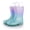 Lilac/Blue, variant on Kids Rain Boots Shiny Glitter Waterproof For Girls With Handles