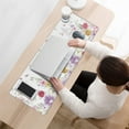 thumbnail image 3 of Long Mouse Pads for Desk,Pioneer Flower Floral Print Pattern Desk Mats on Top Of Desks, Desk Mouse Pad Extra Large with 3mm Non-Slip Base and Stitched Edge for Gaming,Office,Work,Home 31.5"x11.8", 3 of 6