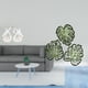 thumbnail image 2 of Estatuas de cisnes, escultura de cisne de cerámica, hojas de palma, decoración de pared de madera, arte de pared tropical, adorno de la selva, adecuad, 2 of 8