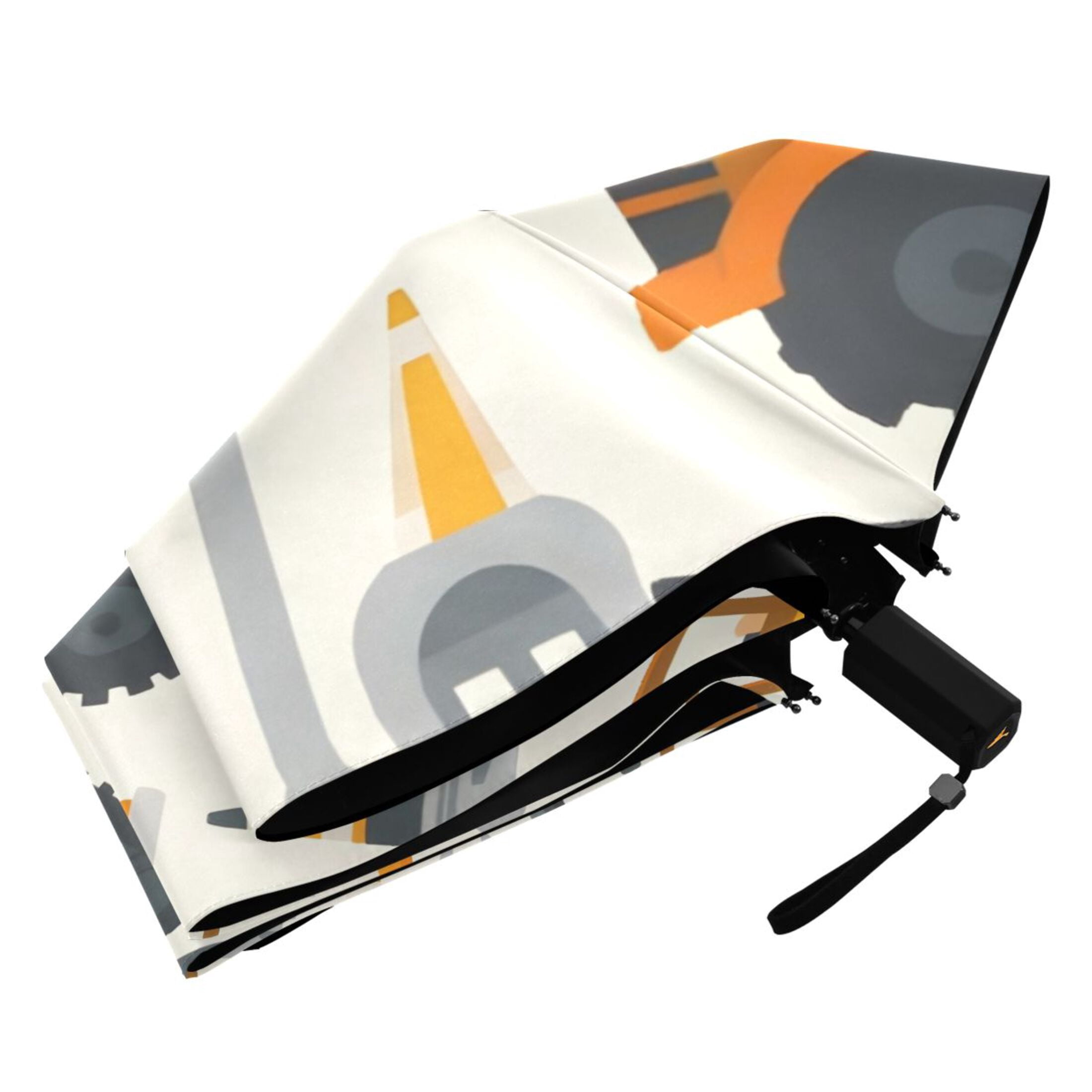 ALAZA Cartoon Vehicles Trucks UPF 50+ Compact Folding Umbrella for Rain Travel Umbrella Packable