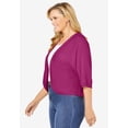 thumbnail image 3 of Woman Within Plus Size Rib Trim Cardigan Shrug Sweater, 3 of 6