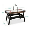 thumbnail image 3 of Best Choice Products 54in Air Hockey Game Table w/ LED Lights, Scoreboard, Powerful Motor - Walnut, 3 of 10