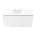 thumbnail image 2 of Modway Bryn Coiffeuse Murale de Salle de Bain 48 Pouces en Blanc Blanc, 2 of 9