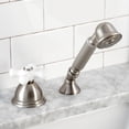 thumbnail image 3 of Kingston Brass KSK3358PXTR Deck Mount Hand Shower with Diverter for Roman Tub Faucet, Brushed Nickel, 3 of 5
