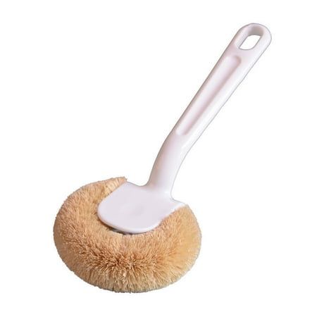 

Biplut Cleaning Brush Use Easily Hangable Lightweight Ergonomic Smooth Pot Brush Kitchen Supplies (Brown)