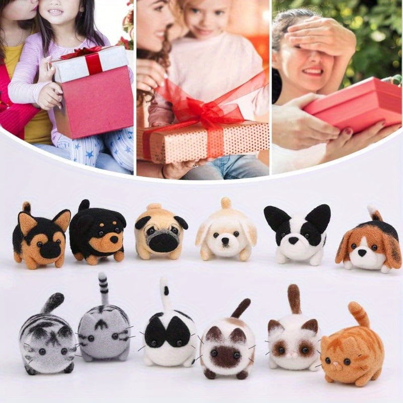 30pcs Doll Making Wool Needle Felting Starter Kit with Instruction, Felting Foam Mat Supply for Craft Animal, Home Decoration and Present, Ideal Gifts for Family and Friends Good Quality