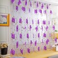 thumbnail image 3 of 1 PCS Vines Leaves Tulle Door Window Curtain Drape Panel Sheer Scarf Valances Polyester Curtains,Purple,Polyester, 3 of 4