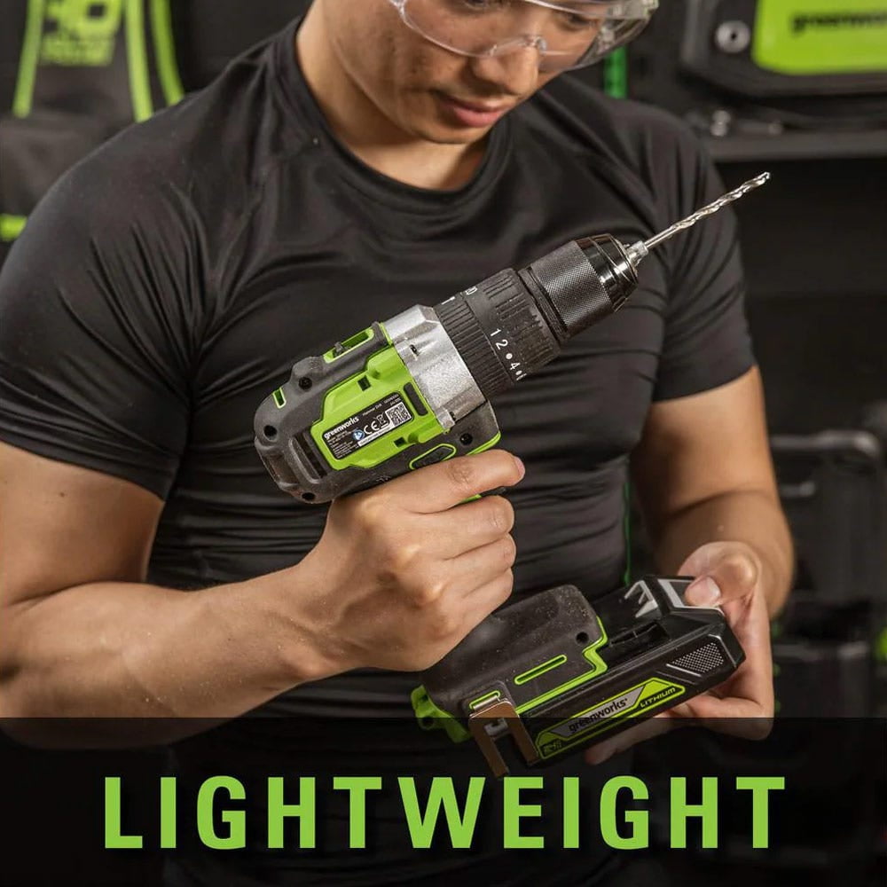 Greenworks 24V Brushless 1/2" Hammer Drill, Battery Not Included 3703402AZ