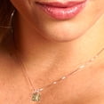 thumbnail image 4 of Clara Pucci 18K Rose Solid Hypoallergenic Gold 2Ct Champagne Princess Cut Solitaire Designer Necklace Pendant For April, 4 of 6