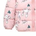 thumbnail image 4 of Hicidod Toddler Winter Coats Long Sleeve Hooded Warm Down Jackets Cute Cartoon Printed Fleece Lined Thicken Outerwear, 4 of 5