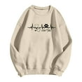 thumbnail image 4 of Tiweut Veterinary Technician Sweatshirt for Women Vet Tech Crewneck Pullover for Veterinary Student Long Sleeve Shirts,Beige1,L, 4 of 4