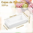 thumbnail image 3 of Paquete de 50 Cajas de Papel para Postres con Tapa Transparente, Cajas de Panadería Contenedores Kraft Desechables para Galletas, Donuts, Muffins, Sándwiches y Pastelería, 3 of 4