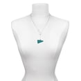 thumbnail image 3 of Delight Jewelry Acrylic 1.25" Teal Megaphone Silver tone Elegant Infinity Lariat Necklace, 3 of 4