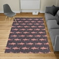 thumbnail image 2 of Sea Animals Turkish Area Rug, Sharks Swimming Horizontal Silhouettes Powerful Dangerous Wild Life, Soft Carpet for Living Room Decor, 4' X 5.7', Rose and Quartz, by Ambesonne, 2 of 4