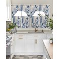 thumbnail image 4 of Elegant Floral Swag Curtains for Living Room/Bedroom Windows, Modern Rustic Blue Butterfly Flowers Kitchen Curtains and Valances Set 36 Inch Length, Light Filtering Swags Valance Curtain Panels, 4 of 5