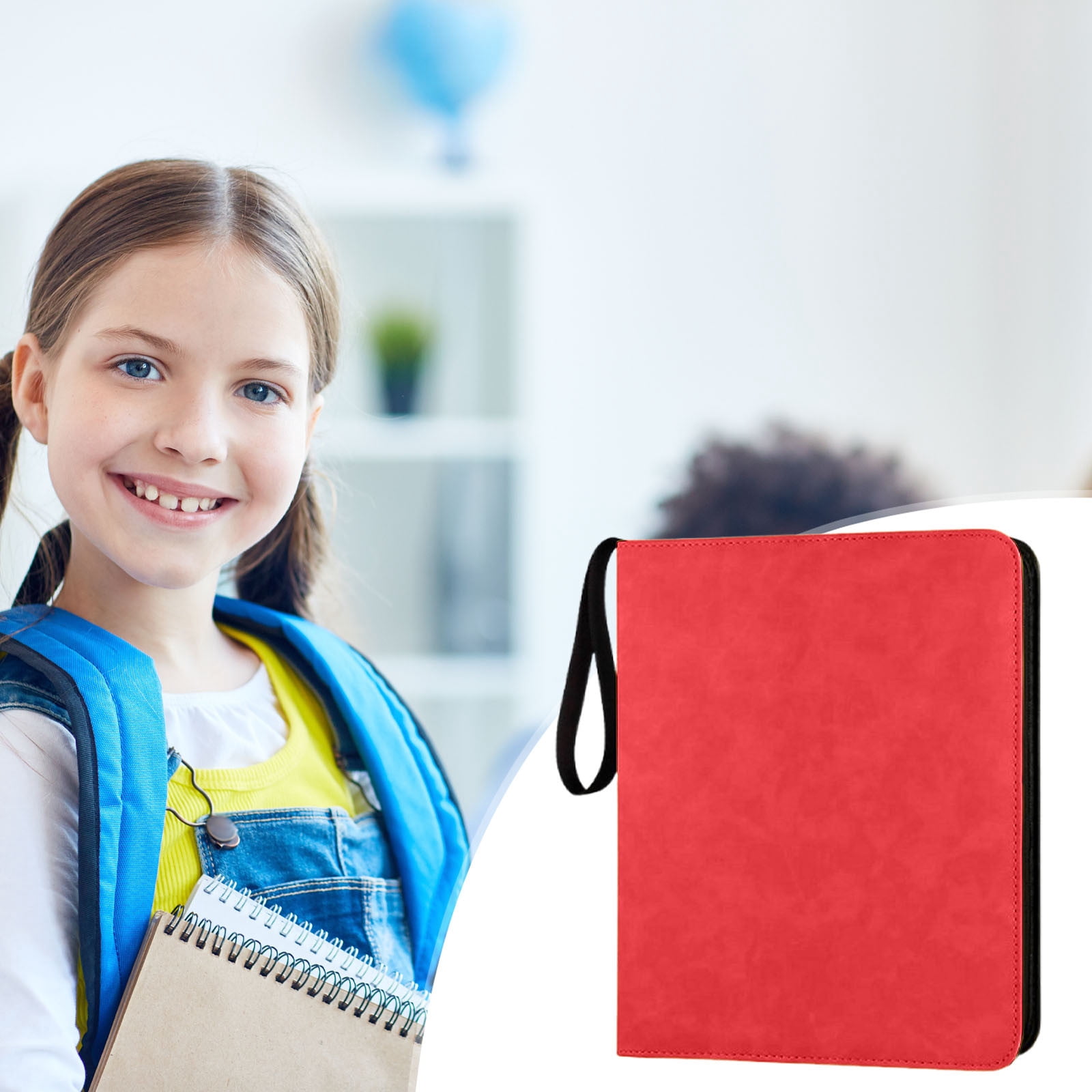 PPgejGEK 900 Card Slots Collectible Card Binder with 9 Pockets Per Page and 50 Pages - Trading Card Album Storage Book with Bookmark Feature