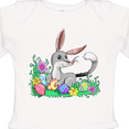 thumbnail image 4 of Inktastic Easter Bilby with Eggs and Flowers Boys or Girls Long Sleeve Baby Bodysuit, 4 of 5