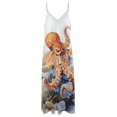 thumbnail image 4 of Octopus in The Mysterious Ocean Design Sleeveless Dress Woman Fashion Long Dresses Women's Summer Suit Dress 2025, 4 of 7