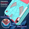 thumbnail image 6 of ELEHOLD Kids Case for iPad Mini 6th Generation 2021, Heavy Duty Rugged Cover with Foldable Kickstand  Crossbody Shoulder Strap Pencil Holder Shockproof Case For iPad Mini 6,Mint+Rose, 6 of 6